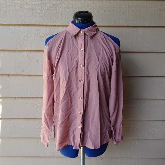 Dizzy Lizzy Sheer Taupe Blouse - Picture 2 of 5